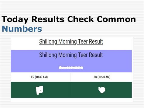 shillong morning old result